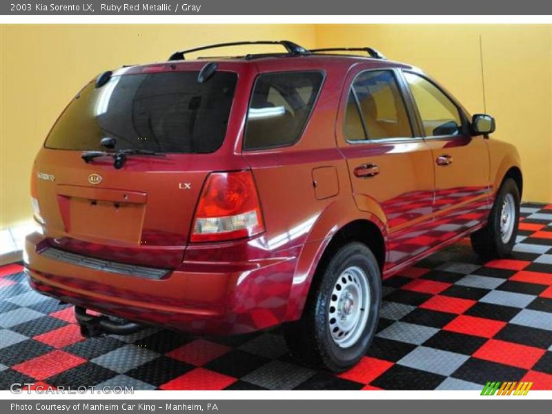 Ruby Red Metallic / Gray 2003 Kia Sorento LX