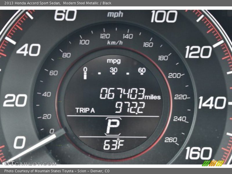 Modern Steel Metallic / Black 2013 Honda Accord Sport Sedan