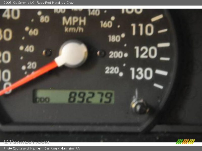 Ruby Red Metallic / Gray 2003 Kia Sorento LX