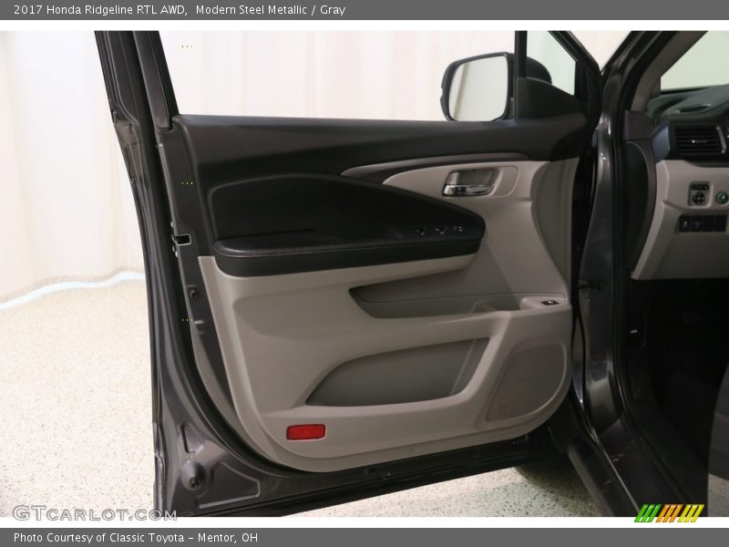 Modern Steel Metallic / Gray 2017 Honda Ridgeline RTL AWD