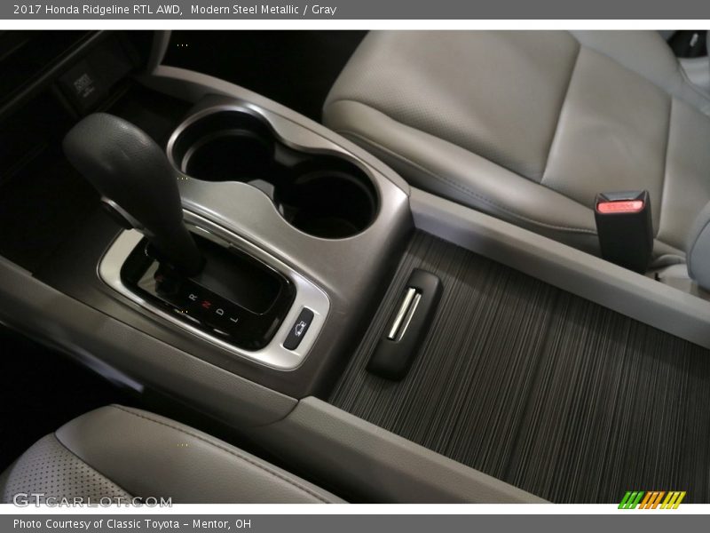 Modern Steel Metallic / Gray 2017 Honda Ridgeline RTL AWD