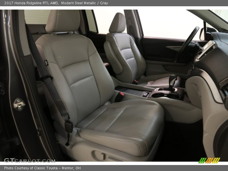 Modern Steel Metallic / Gray 2017 Honda Ridgeline RTL AWD
