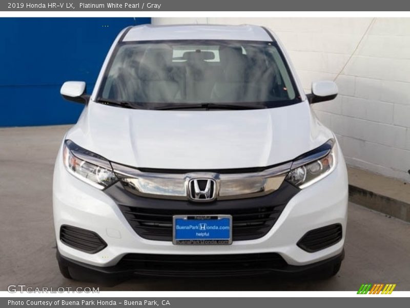 Platinum White Pearl / Gray 2019 Honda HR-V LX