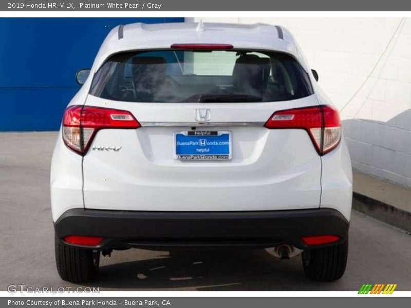 Platinum White Pearl / Gray 2019 Honda HR-V LX