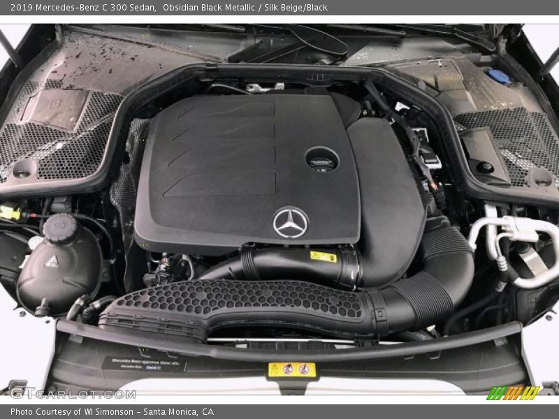 Obsidian Black Metallic / Silk Beige/Black 2019 Mercedes-Benz C 300 Sedan