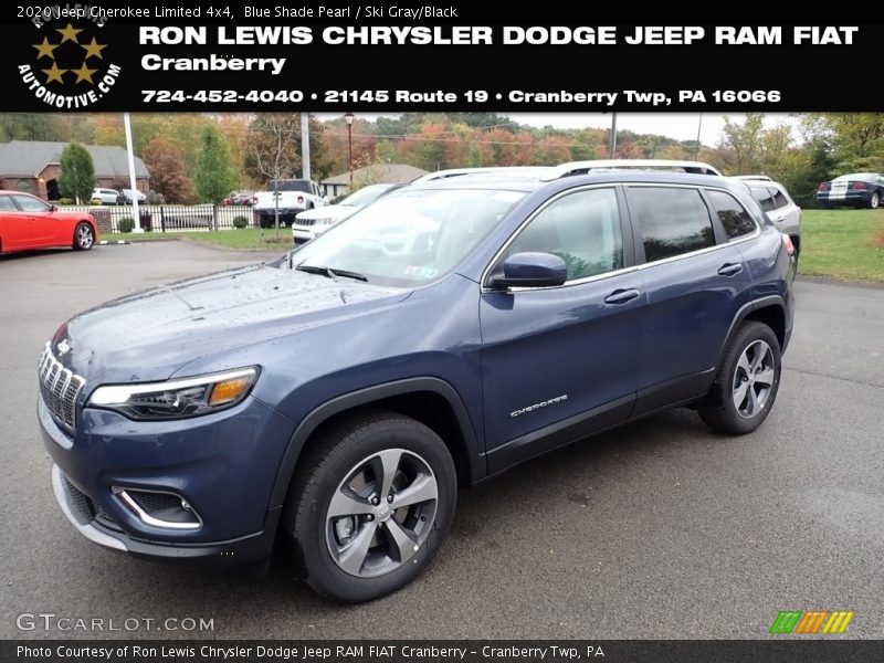 Blue Shade Pearl / Ski Gray/Black 2020 Jeep Cherokee Limited 4x4