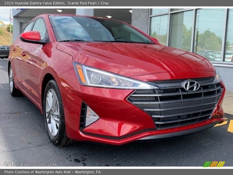 Scarlet Red Pearl / Gray 2020 Hyundai Elantra Value Edition