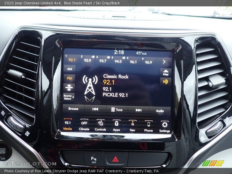 Controls of 2020 Cherokee Limited 4x4