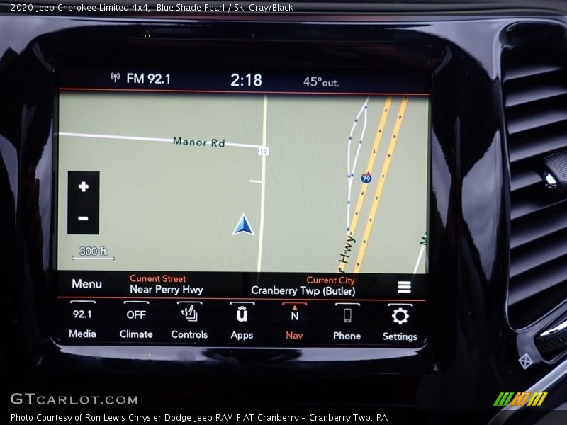 Navigation of 2020 Cherokee Limited 4x4