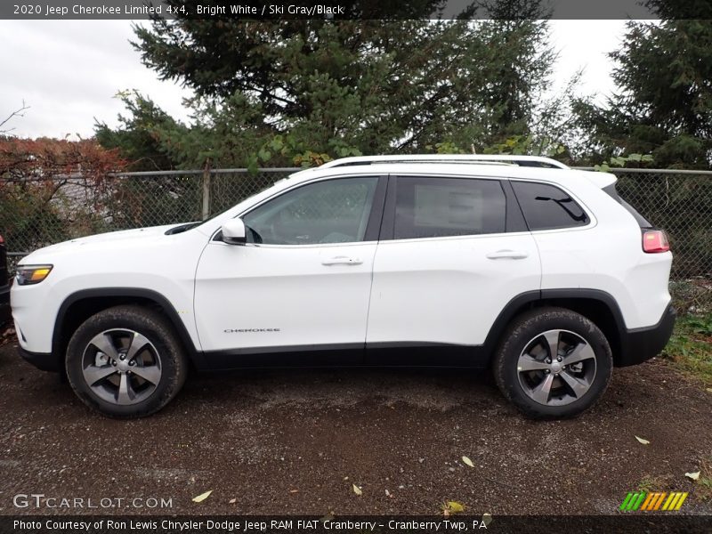 Bright White / Ski Gray/Black 2020 Jeep Cherokee Limited 4x4