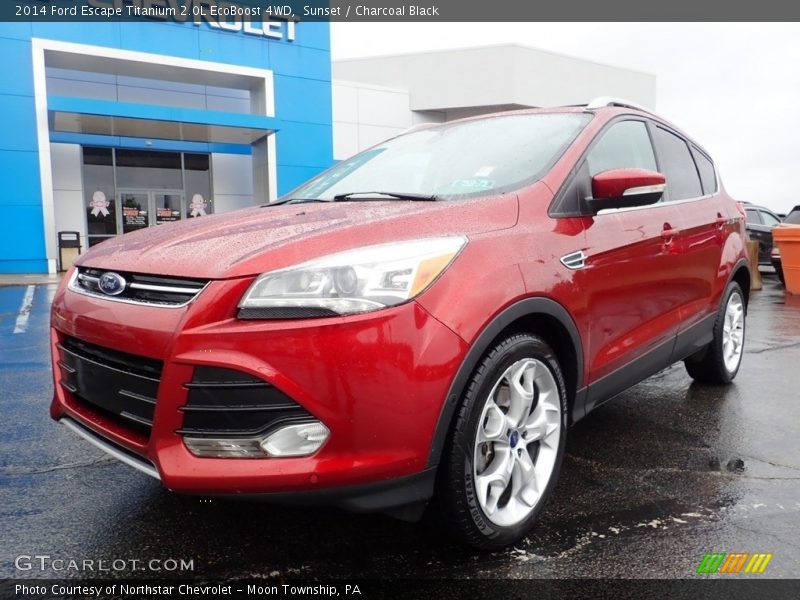 Sunset / Charcoal Black 2014 Ford Escape Titanium 2.0L EcoBoost 4WD