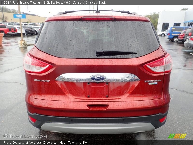 Sunset / Charcoal Black 2014 Ford Escape Titanium 2.0L EcoBoost 4WD