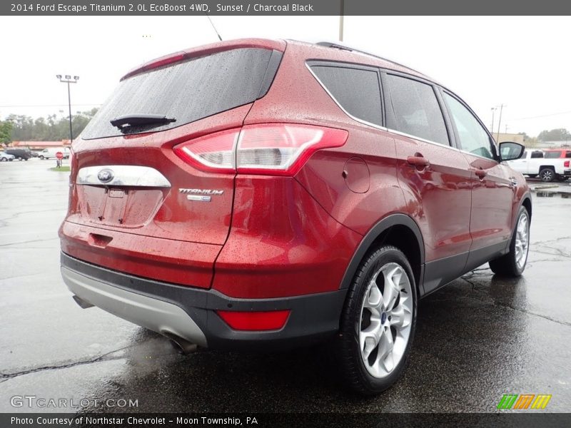 Sunset / Charcoal Black 2014 Ford Escape Titanium 2.0L EcoBoost 4WD