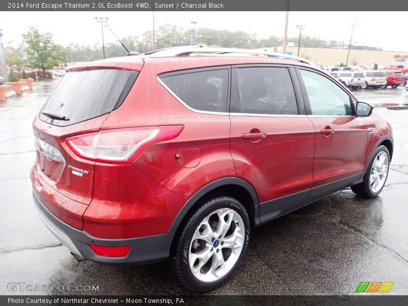 Sunset / Charcoal Black 2014 Ford Escape Titanium 2.0L EcoBoost 4WD