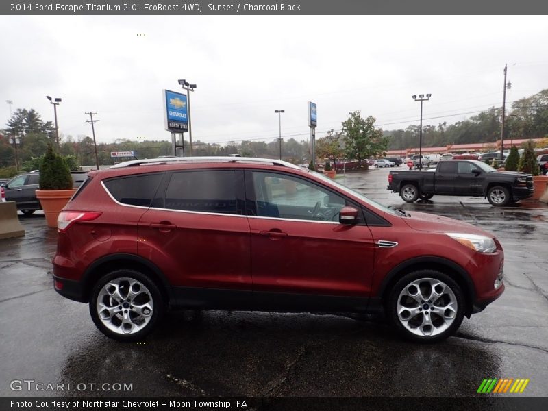 Sunset / Charcoal Black 2014 Ford Escape Titanium 2.0L EcoBoost 4WD