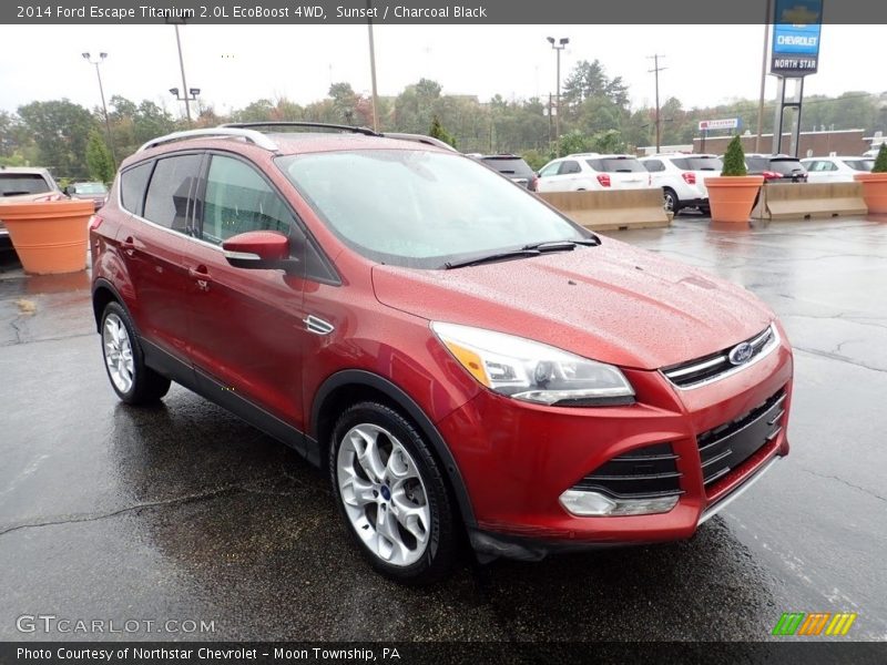 Sunset / Charcoal Black 2014 Ford Escape Titanium 2.0L EcoBoost 4WD