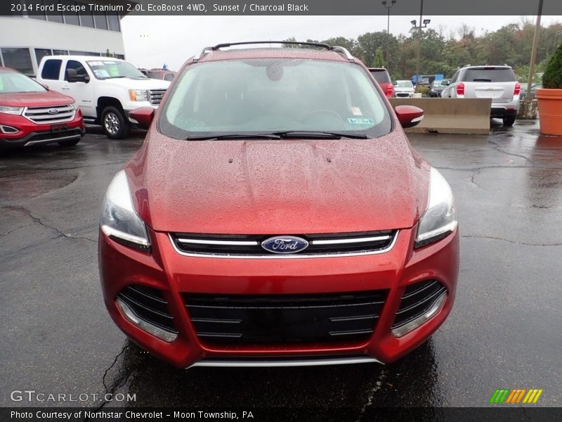 Sunset / Charcoal Black 2014 Ford Escape Titanium 2.0L EcoBoost 4WD