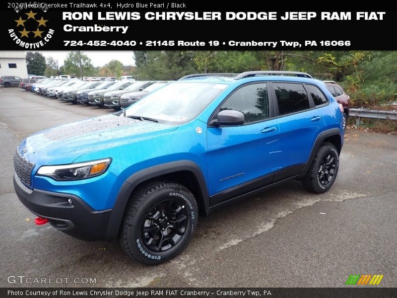 Hydro Blue Pearl / Black 2020 Jeep Cherokee Trailhawk 4x4