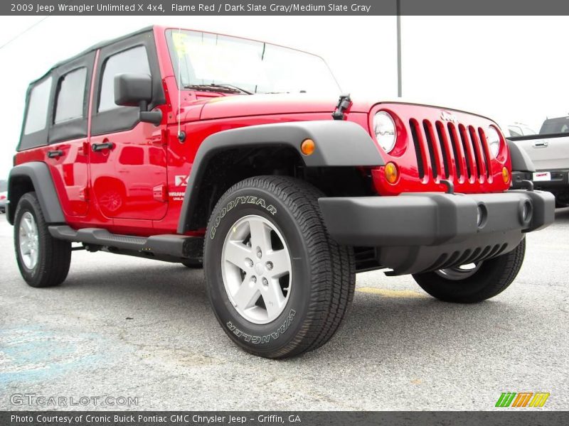Flame Red / Dark Slate Gray/Medium Slate Gray 2009 Jeep Wrangler Unlimited X 4x4