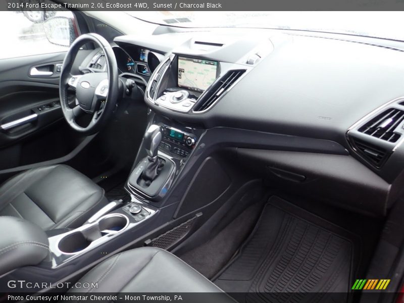Sunset / Charcoal Black 2014 Ford Escape Titanium 2.0L EcoBoost 4WD