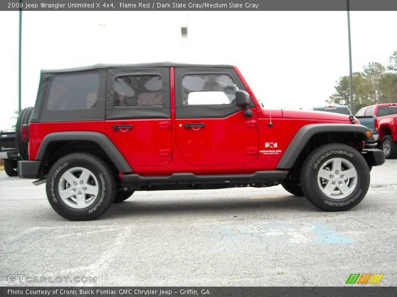 Flame Red / Dark Slate Gray/Medium Slate Gray 2009 Jeep Wrangler Unlimited X 4x4