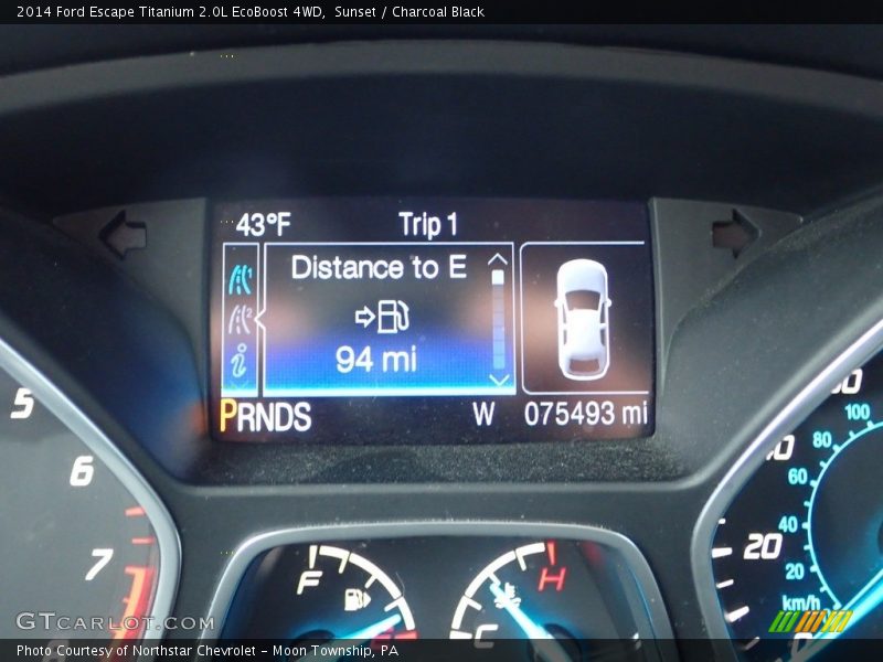 Sunset / Charcoal Black 2014 Ford Escape Titanium 2.0L EcoBoost 4WD