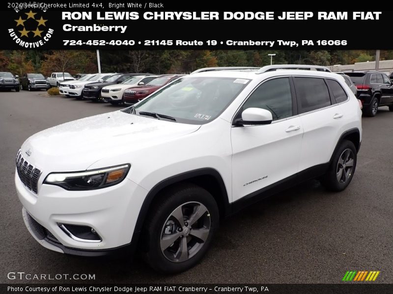 Bright White / Black 2020 Jeep Cherokee Limited 4x4