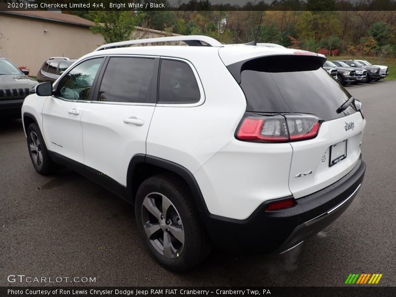 Bright White / Black 2020 Jeep Cherokee Limited 4x4