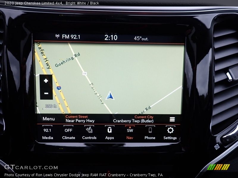 Bright White / Black 2020 Jeep Cherokee Limited 4x4