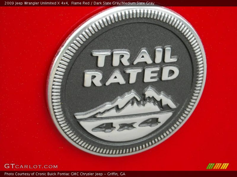 Flame Red / Dark Slate Gray/Medium Slate Gray 2009 Jeep Wrangler Unlimited X 4x4