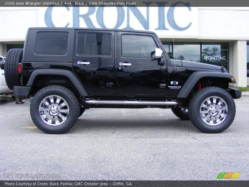 Black / Dark Khaki/Medium Khaki 2009 Jeep Wrangler Unlimited X 4x4