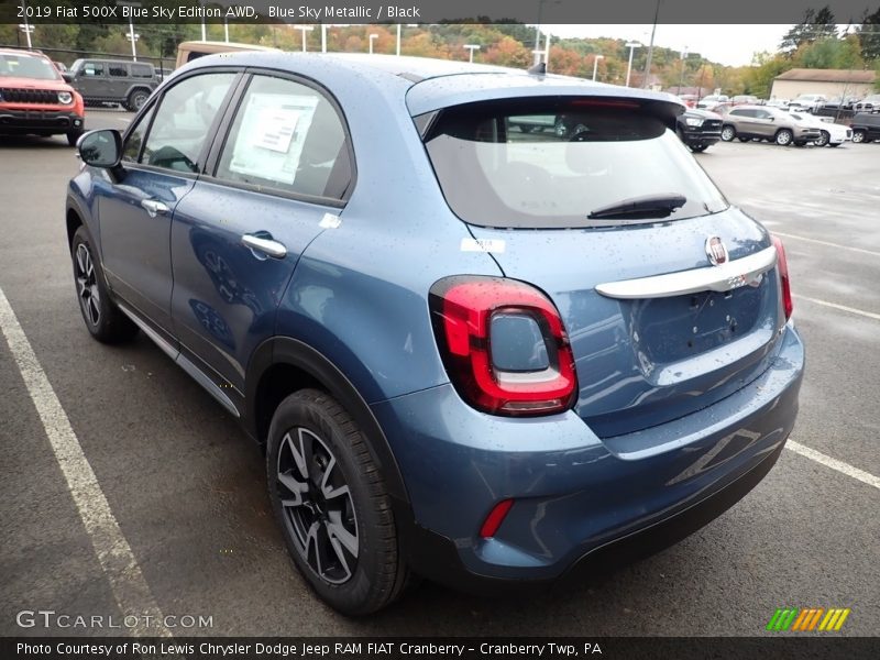 Blue Sky Metallic / Black 2019 Fiat 500X Blue Sky Edition AWD