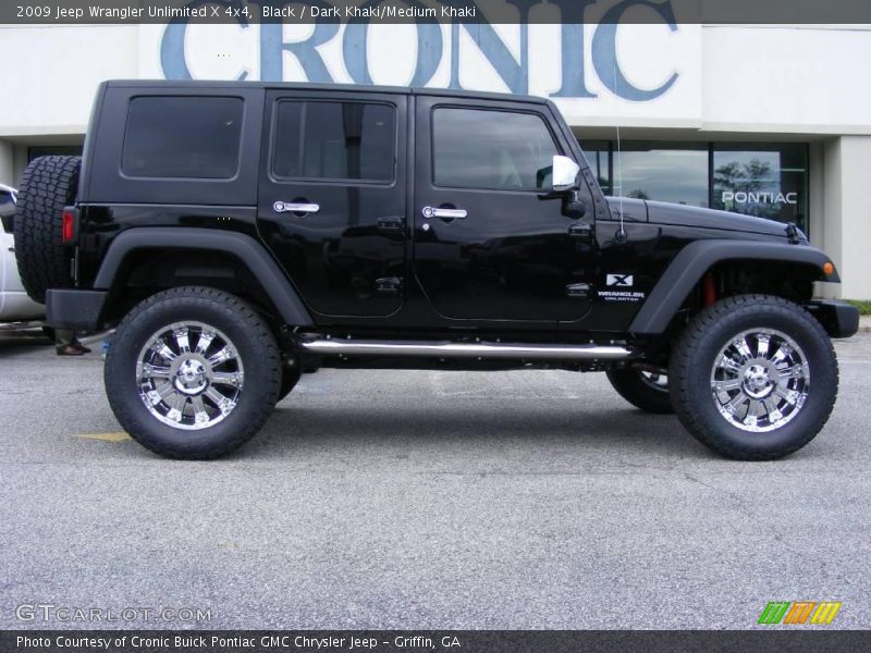 Black / Dark Khaki/Medium Khaki 2009 Jeep Wrangler Unlimited X 4x4