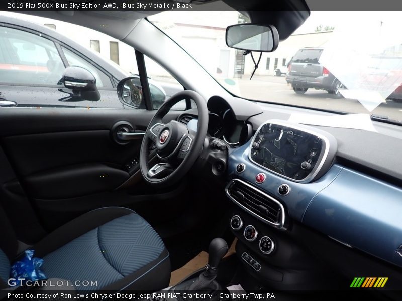 Blue Sky Metallic / Black 2019 Fiat 500X Blue Sky Edition AWD