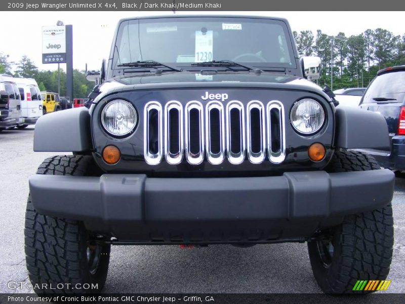 Black / Dark Khaki/Medium Khaki 2009 Jeep Wrangler Unlimited X 4x4