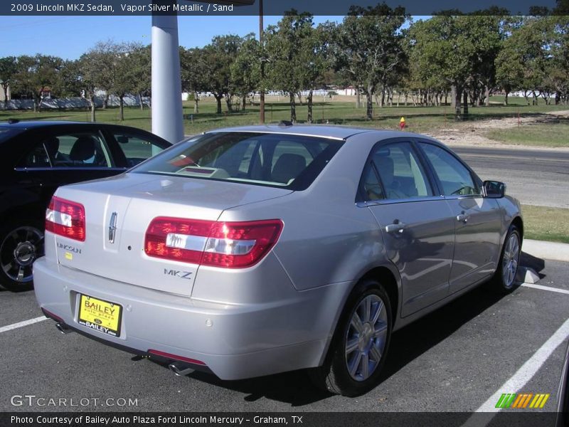 Vapor Silver Metallic / Sand 2009 Lincoln MKZ Sedan