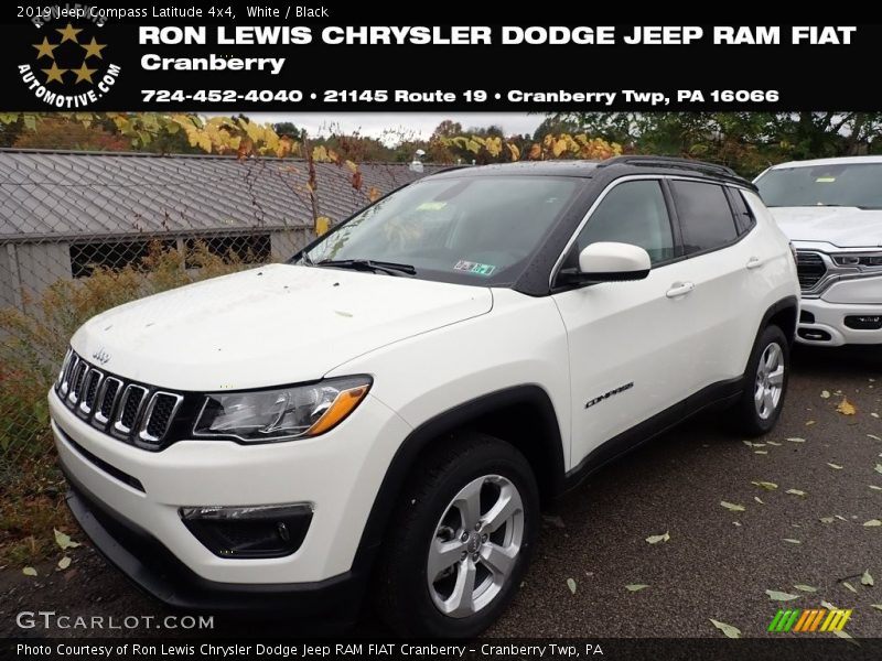 White / Black 2019 Jeep Compass Latitude 4x4