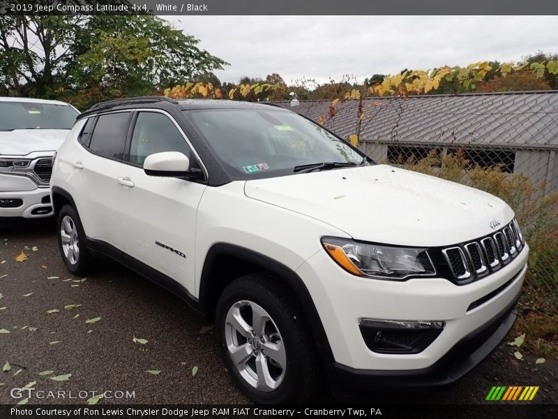 White / Black 2019 Jeep Compass Latitude 4x4