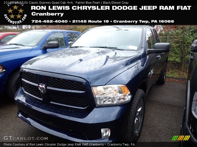 Patriot Blue Pearl / Black/Diesel Gray 2019 Ram 1500 Classic Express Quad Cab 4x4