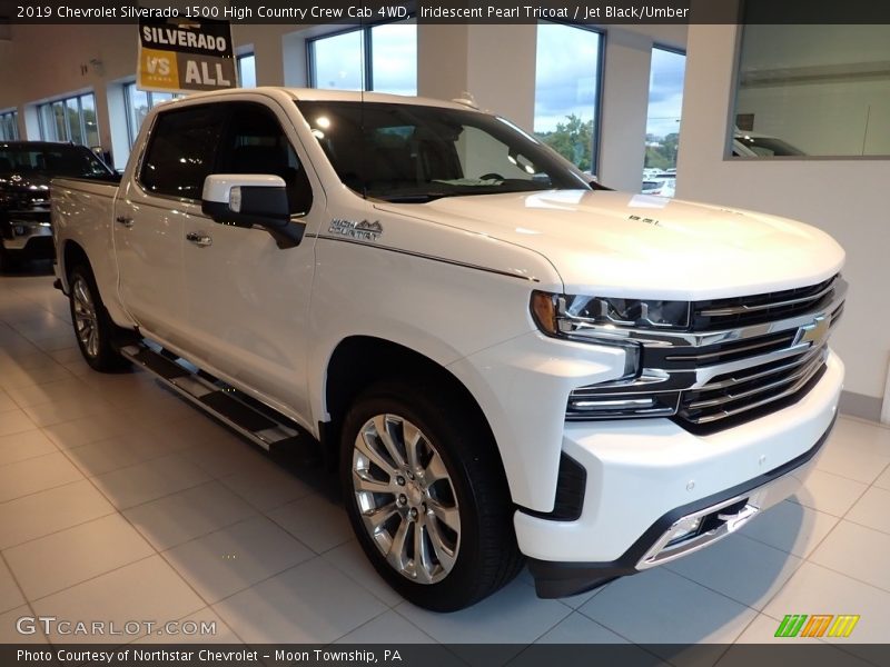 Iridescent Pearl Tricoat / Jet Black/Umber 2019 Chevrolet Silverado 1500 High Country Crew Cab 4WD