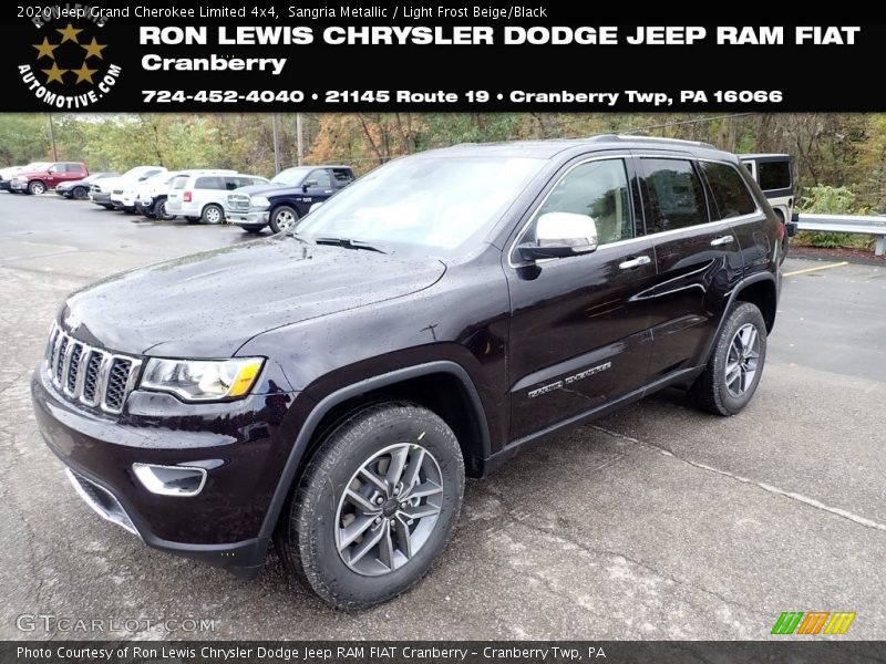 Sangria Metallic / Light Frost Beige/Black 2020 Jeep Grand Cherokee Limited 4x4