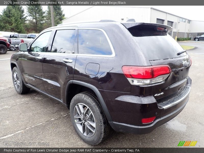 Sangria Metallic / Light Frost Beige/Black 2020 Jeep Grand Cherokee Limited 4x4