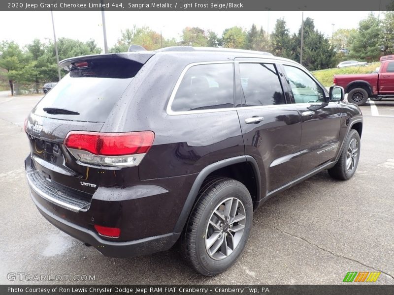 Sangria Metallic / Light Frost Beige/Black 2020 Jeep Grand Cherokee Limited 4x4