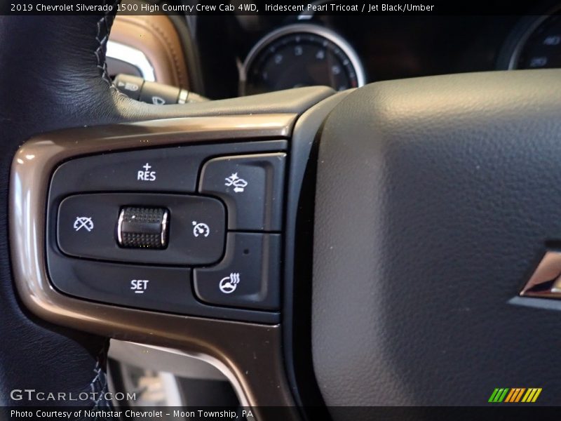 Iridescent Pearl Tricoat / Jet Black/Umber 2019 Chevrolet Silverado 1500 High Country Crew Cab 4WD