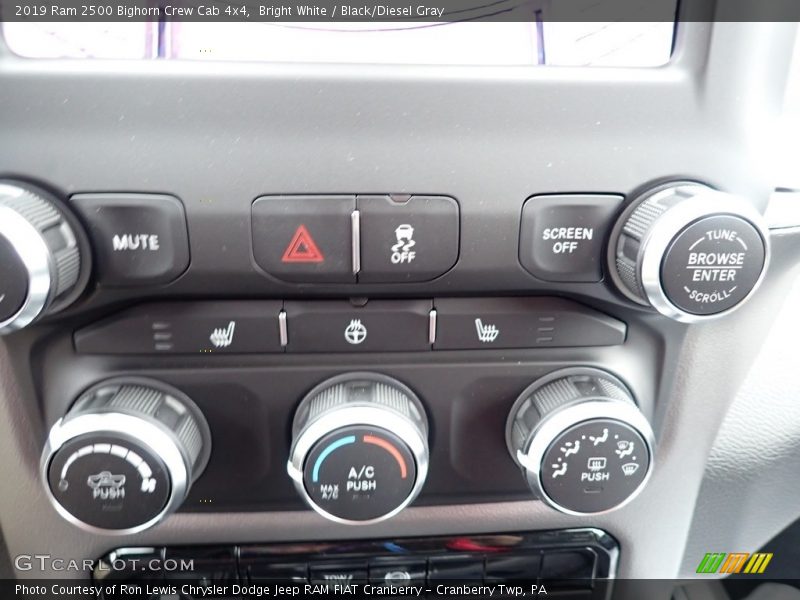 Bright White / Black/Diesel Gray 2019 Ram 2500 Bighorn Crew Cab 4x4