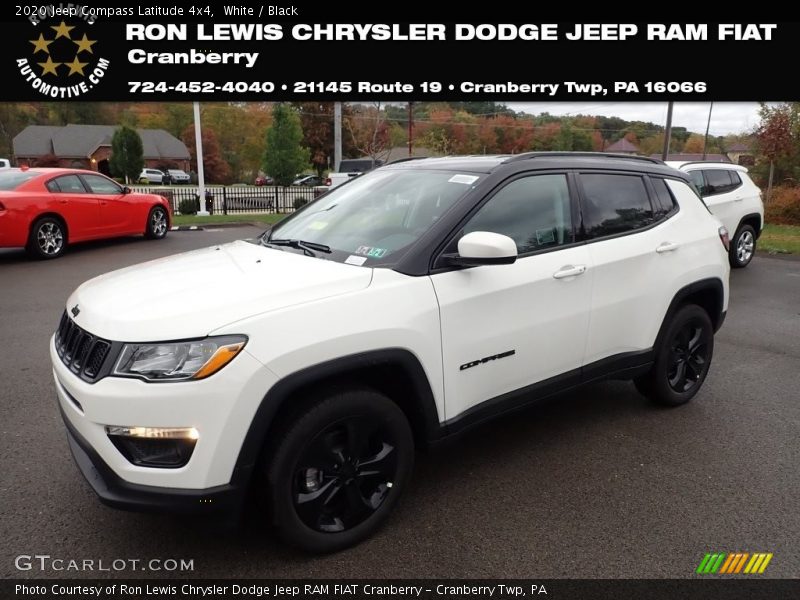 White / Black 2020 Jeep Compass Latitude 4x4