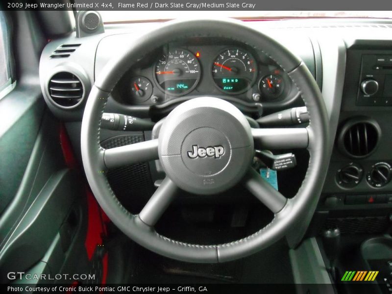 Flame Red / Dark Slate Gray/Medium Slate Gray 2009 Jeep Wrangler Unlimited X 4x4