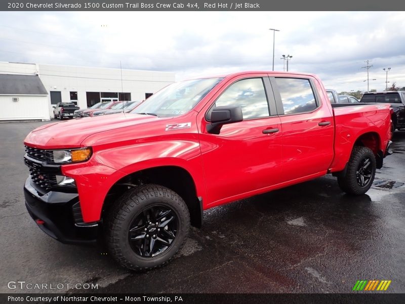 Front 3/4 View of 2020 Silverado 1500 Custom Trail Boss Crew Cab 4x4