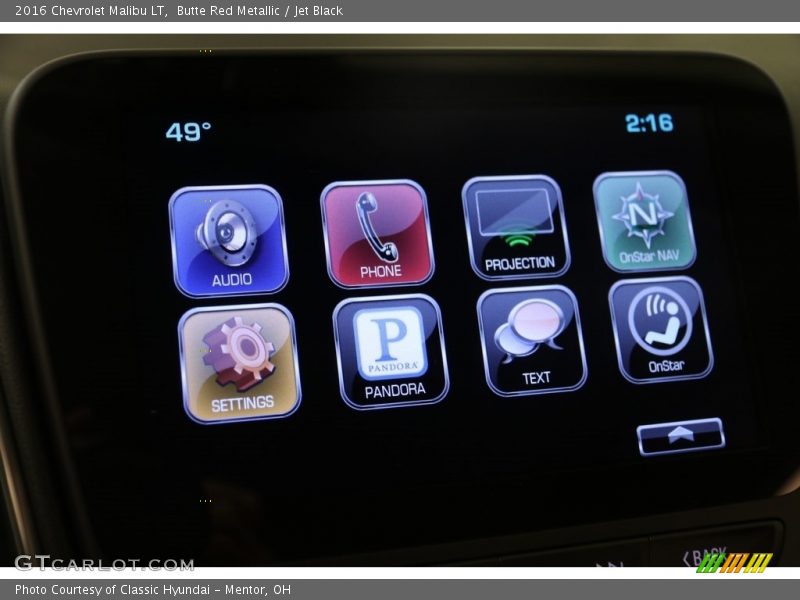 Butte Red Metallic / Jet Black 2016 Chevrolet Malibu LT