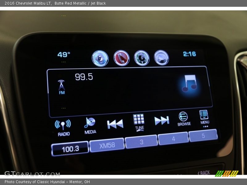 Butte Red Metallic / Jet Black 2016 Chevrolet Malibu LT